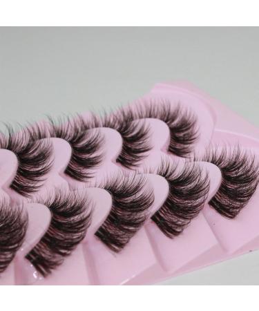 Shop Laoya Boho Cat Eye False Eyelashes | 5D Volume Wispy 17mm Strip Lashes - 5 Pairs Pack for Natural Look | Best International Shipping - Buy Online on GoSupps.com