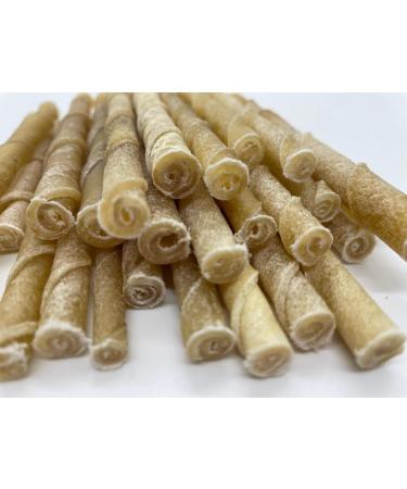 Cattle Ranch Dog Treats Rawhide Stick Chews All Natural Supports Dental Health by Reducing Tartar and Plaque Buildup High in Protein and Low in Fat Stimulates and Entertains by Satisfying Dog s Natural Urge to Chew (25 pk 5"x 10mm) - Buy Online on GoSupps.com