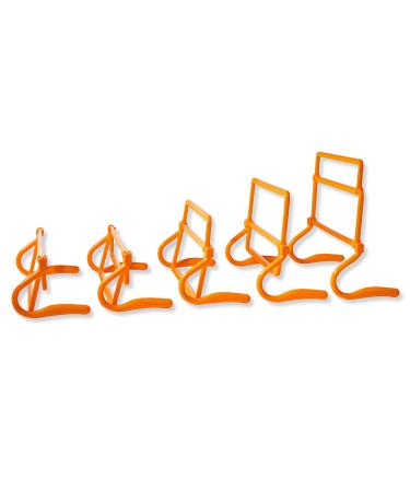Set of 5 Adjustable Speed Training Hurdles by Trademark Innovations Orange