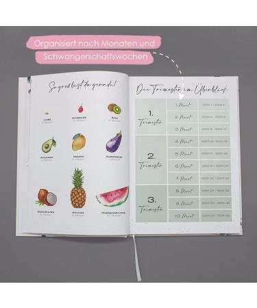 Floral Pregnancy Diary - 120 Pages with Pocket & 158 Stickers | Perfect Keepsake for Expecting Moms - Buy Online on GoSupps.com