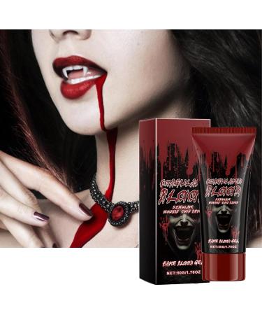  JINGLING JINGLING Stage Blood Fake Blood | Vampire Artificial Blood Gel Vampire Makeup 1.76 Ounces Washable Halloween Blood Special Makeup Realistic Makeup for Fake Nosebleeds - Buy Online on GoSupps.com