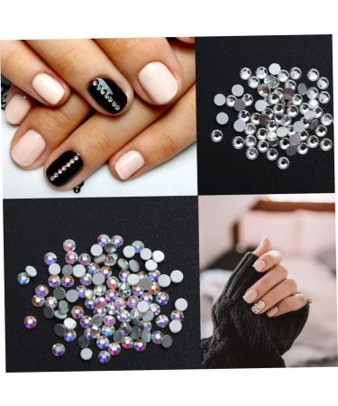 Nail Art Gems Flat Back Round Nail Rhinestones AB Mixed Nail Crystals for DIY Crafts 1Box nail art gems - Buy Online on GoSupps.com