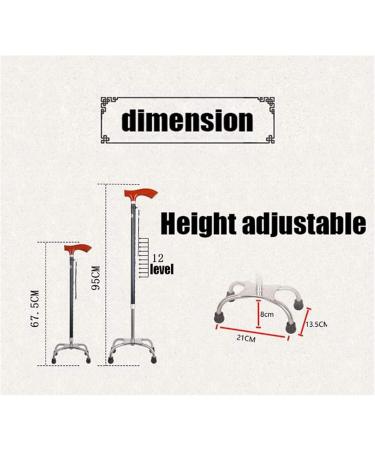 Walking Stick Portable Walking Cane Holder Walking Stick Crutch for Old Man Elderly Telescopic Stable Nonslip Lightweight Height Adjustable with 4 Feets and Wooden Handle Brown Walking Sticks for Men - Buy Online on GoSupps.com
