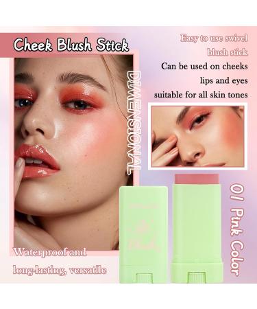 Cream Blush Stick for Cheeks Blendable Multi-use Blush Makeup Stick for Cheek Eyes Lips Waterproof Long Lasting Contour Tinted Moisturizer Creamy Makeup Stick - Buy Online on GoSupps.com