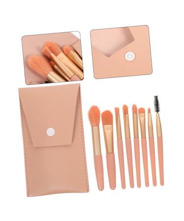 POPETPOP Travel Makeup Brush Set - Professional Wooden Handle Cosmetics Tools for Face & Eyeshadow - Miss Pink Beauty Supplies - Buy Online on GoSupps.com