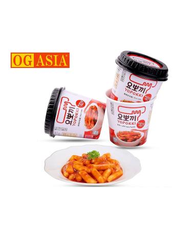 Yopokki Double Pack Sweet & Spicy Rice Cake Cup - 2x140g Authentic Korean Snack - OG Asia - Buy Online on GoSupps.com