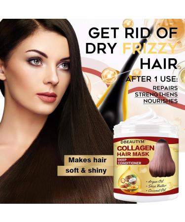 Collagen Hair Treatment Mask | Natural Deep Conditioner for All Hair Types | Hydrating Essence for Dry & Damaged Hair - International Shipping Available - Buy Online on GoSupps.com