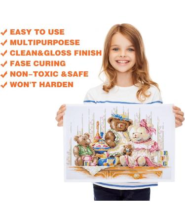 5D Diamond Painting Sealer & Glue | Permanent Hold & Shine Effect | Fast-Drying Formula | Puzzle Glue 4.2 oz - Buy Online on GoSupps.com