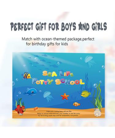 Potty Training Chart for Toddlers | Waterproof Magnetic Reward Chart | Motivational Toilet Training for Kids | Sealife Design | 35 Reusable Magnetic Stickers - Buy Online on GoSupps.com