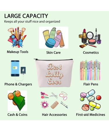 Lolly Gift Grandmother Gift Mother's Day Gift Lolly Makeup Bag Best Lolly Ever Birthday Gift for Grandma (Lolly UK) - Buy Online on GoSupps.com