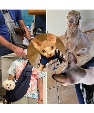 Cuby Dog & Cat Sling Carrier | Soft Cotton Travel Bag for Small Pets - Blue - Buy Online on GoSupps.com