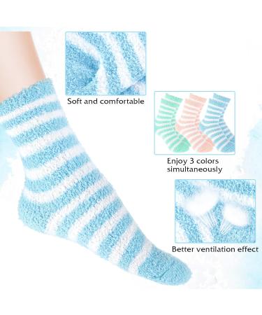 Aloe Socks - 3 Pairs Moisturizing Spa Socks for Dry Cracked Feet | Infused Gel Sleeping & Fuzzy Lotion Socks | Perfect Gift for Women - Buy Online on GoSupps.com