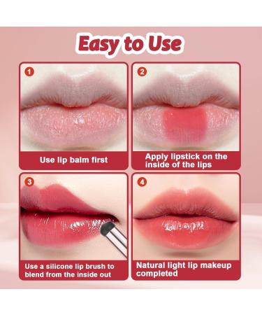 Lip Brush Silicone Lip Applicator Reusable Lipstick Applicators with Cap Portable Lip Brush for Lip Balm Lip Gloss Lip Stick Makeup - Buy Online on GoSupps.com