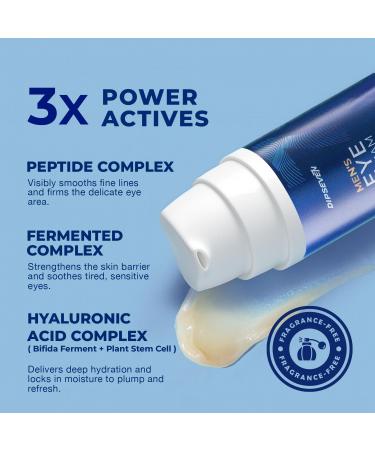 DIPSEVEN Men's Eye & Face Care Bundle Anti-Aging Eye Cream + 6-in-1 Face Moisturizer for Men Reduce Puffiness Dark Circles Wrinkles Dry Skin Peptides Hyaluronic Acid Niacinamide Caffeine - Buy Online on GoSupps.com