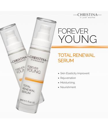 Christina Forever Young Renewal Serum - Rejuvenating Face Serum for All Skin Types | 30ml | Velvety Feel Easy Daily Application Lasting Skin Health - Buy Online on GoSupps.com
