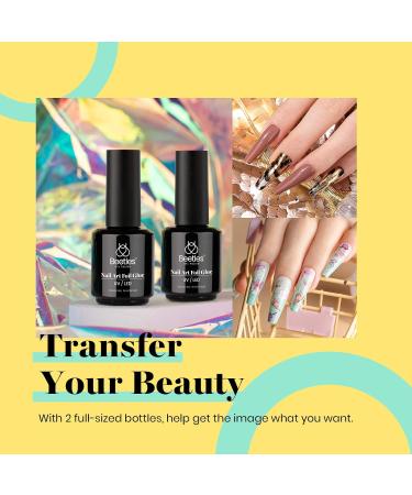 Beetles Nail Art Foil Glue Gel - 15ML 2 Bottles | Perfect for Foil Stickers & DIY Manicure - LED Lamp Required - Buy Online on GoSupps.com