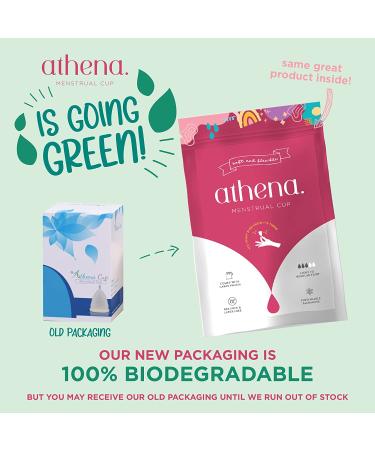 Athena Menstrual Cup - Soft Reusable Period Cup for Comfort - Large Size, Solid Midnight Black - Buy Online on GoSupps.com