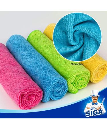 MR.SIGA Microfiber Cleaning Cloths - Pack of 12 (12.6x12.6) - Lint-Free & Ultra-Absorbent - Buy Online on GoSupps.com