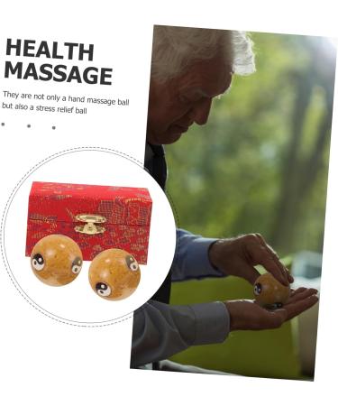 Lurrose 2PC Metal Massage Balls for Stress Relief | Reusable Cloisonn Baoding Balls for Meditation & Fitness | International Shipping Available - Buy Online on GoSupps.com