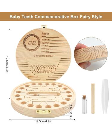 Wooden Baby Teeth Save Box - Memory Storage Organizer for Boys and Girls - Buy Online on GoSupps.com