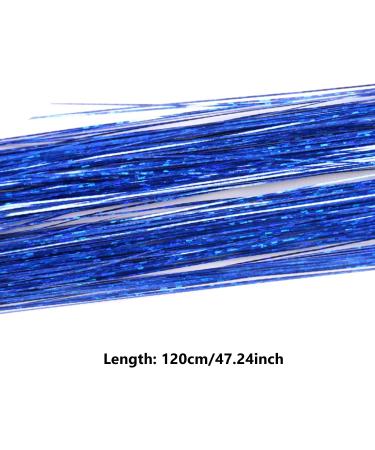 Hair Tinsel Extensions 220 Strands Holographic Sparkle Hair Tinsel Glitter Extensions Dazzles 47" Long for Parties Women & Kids Glitter Highlights Shiny Straight Hair Extensions (blue) A3JFL - Buy Online on GoSupps.com