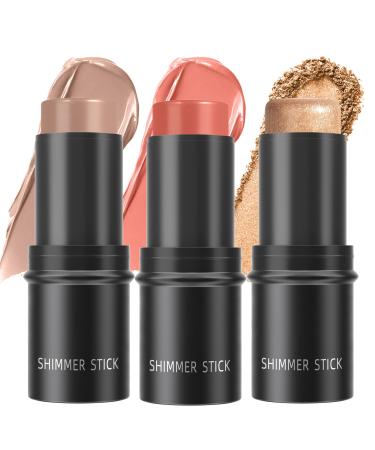 3 Pack Versatile Face Contour Highlighter, Waterproof, Non-Greasy, Perfectly Define Your Features, Highlighter, Makeup
