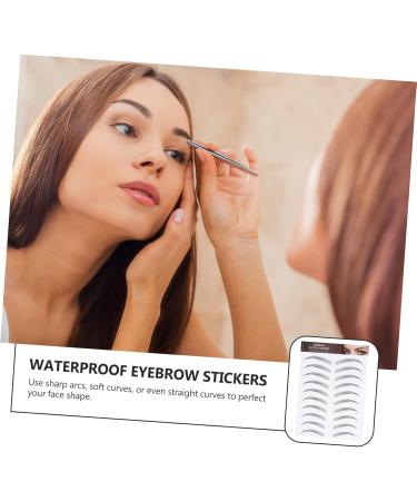 Balacoo 12 Sheets Waterproof Eyebrow Stickers Black Stickers Fake Eyebrows Imitation Eyebrow Sticker Man - Buy Online on GoSupps.com