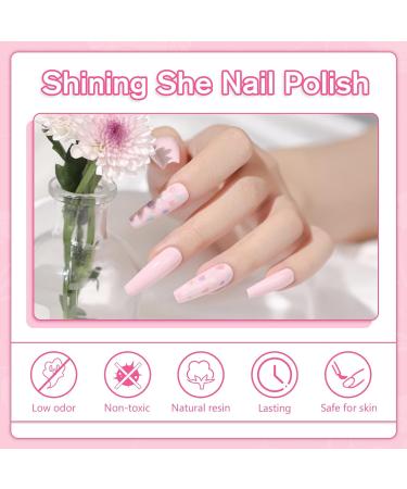 Shining She Gel Nail Polish Set Pink 6 Colors - Soak-Off UV/LED Pink Rose Gel Kit for Nail Art Salon & DIY Home 8ML - Blue Series Gift - Buy Online on GoSupps.com