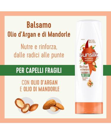  Italian Gourmet E.R. Sunsilk Argan & Almond Oil Shampoo & Conditioner for Brittle and Damaged Hair with Argan Oil & Organic Almond Oil 2 x 250ml 2 x 200ml + Italian Gourmet Polpa 400g - Buy Online on GoSupps.com