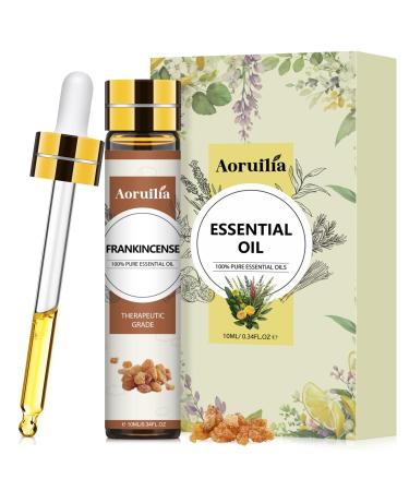 Aoruilia 10ml Frankincense Essential Oils - 100% Pure Natural Frankincense Oil for Diffuser for Home Aromatherapy Relax Spa Yoga Soaps & Candles Making Frankincense 10 ml (Pack of 1)