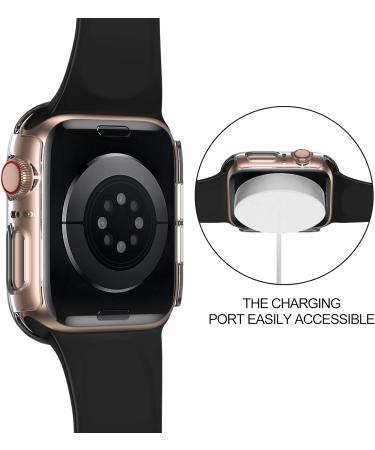 ZEBRE 4-Pack Apple Watch 44mm Case with Built-in HD Screen Protector - Compatible with Apple Watch Series 4/5/6/SE - Clear - 44mm - Buy Online on GoSupps.com