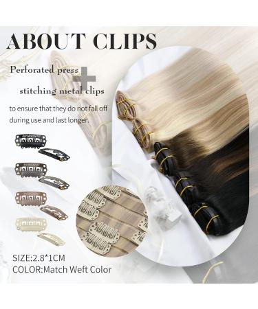 Buy Moresoo Seamless Clip-in Hair Extensions - 7pcs Ash Blonde #P18/613 | Real Remy Hair 45cm 120g for Full Volume - Buy Online on GoSupps.com