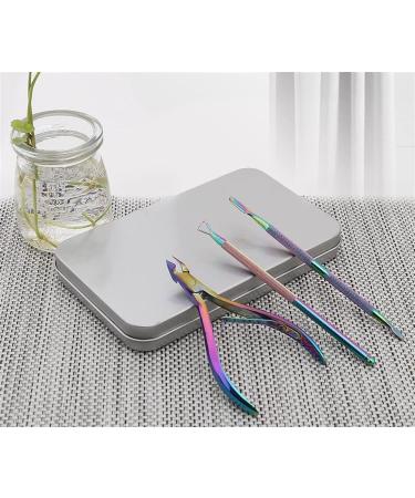 WolFum Cuticle Scissors 3p Stainless Steel Nail Push Fingernail Pick Clippers Remove Professioal Pedicure WolFums - Buy Online on GoSupps.com
