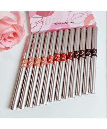 Lipliner package lip pencil set MakeLipliner Lip Contour 12 Pieces Sculpting Lip Pen Matte Smooth Lipliners Makeup for wife girlfriend mother - Buy Online on GoSupps.com