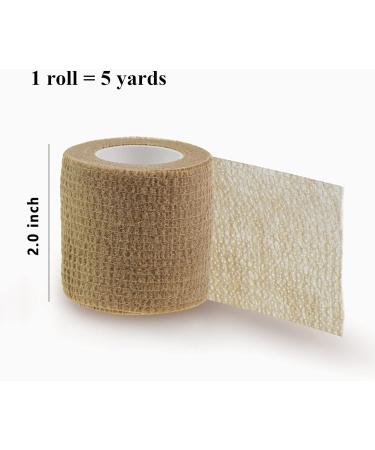 Self Adhesive Bandage Wrap - 5 Yards Tape for Sports Injuries - 4 Pack - Buy Online on GoSupps.com