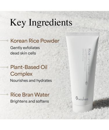 9 wishes Rice Foaming Cleanser - Pore Cleanser with Real Rice Powder for Gentle Exfoliation and Blackhead Removal, Korean Skin Care, 4 fl oz 120 ml - Buy Online on GoSupps.com