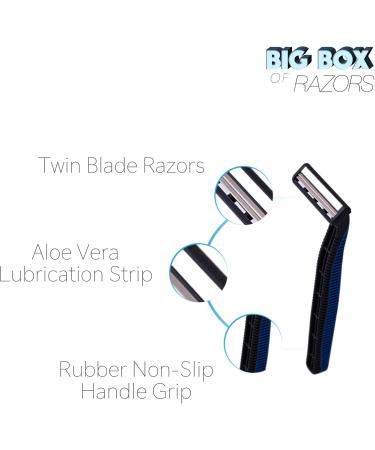 Buy 30 Box of High-End Blue Razor Blades - Disposable Stainless Steel Twin Blade Shavers for Men & Women with Aloe Vera - Global Shipping Available - Buy Online on GoSupps.com