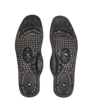 Acupressure Magnetic Shoe Insoles Foot Massage Shoe-Pad Foot Therapy Reflexology Pain Relief Shoe Inserts Black (Black  Female) - Buy Online on GoSupps.com