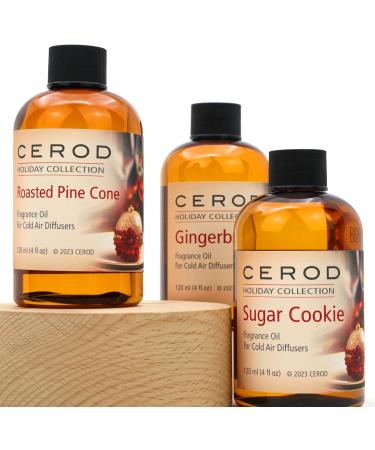 CEROD Holiday Collection | Gingerbread Fragrance Oil for Cold Air Diffusers | 4oz Aromatherapy Essential Oil - Cinnamon Nutmeg Clove Vanilla - Buy Online on GoSupps.com