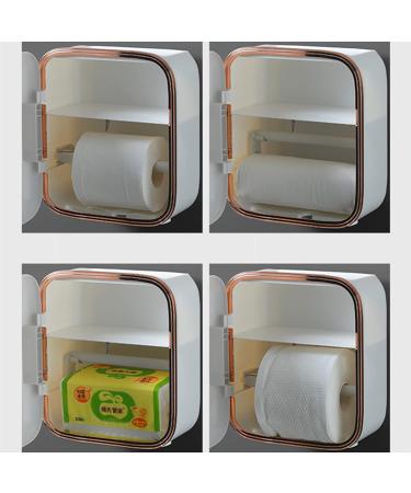 Toilet Tissue Box Waterproof and Non-Perforated Toilet Pumping Paper Rolls Toilet Toilet Paper Rack Wall-Mounted Light Luxury Green - Buy Online on GoSupps.com