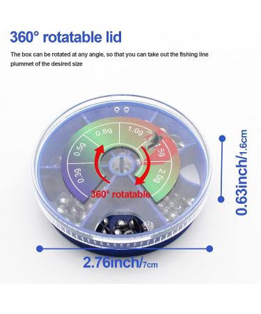 Round Split Shot Sinker Set - FREGITO 205pcs/117pcs/78pcs Lead Weights in 5 Sizes/6 Sizes - Removable Fishing Sinkers in Blue Box - Buy Online on GoSupps.com