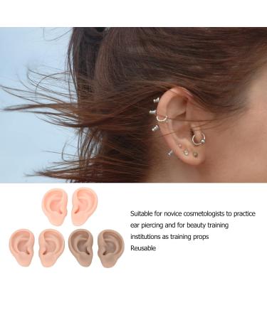 3 Pairs of Silicone Ear Models - Soft Flexible & Reusable for Beauticians - Available in 3 Colors - Buy Online on GoSupps.com