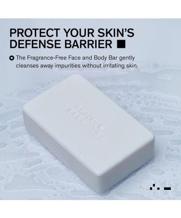 Bravo Sierra Face & Body Bar Soap - Moisturizing Vegan Cleanser for All Skin Types Fragrance-Free & Gentle Hydration for Men & Women - Buy Online on GoSupps.com