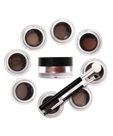 ALLROSE Eyebrow Stamp and Stencil Kit - 20 Brow Stencils, Waterproof Brow Trio with Sponge Applicator - Black/Brown - Buy Online on GoSupps.com
