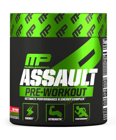 MusclePharm Assault Pre-Workout Powder with High-Dose Energy, Focus, Strength, and Endurance, Fruit Punch, 30 Servings (Pack of 1) Fruit Punch 7.83 Ounce (Pack of 1)
