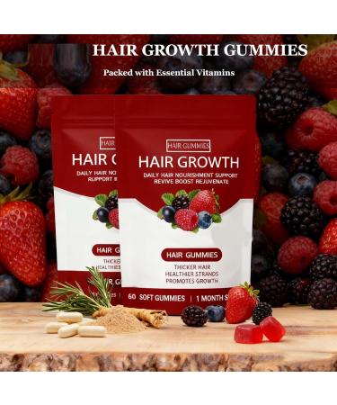 RCSCBC Lumin Hair Growth Gummies Hair Growth Gummies for Black Women Supports Thicker Stronger & Healthier-Looking Hair Mixed Berry Flavor 60 Gummies (1Bag) - Buy Online on GoSupps.com