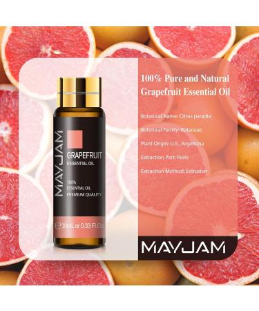 MAYJAM Grapefruit Essential Oil 10ML - Aromatic Oil for Diffuser, Humidifier, DIY Home Projects - 10.00 ml (Pack of 1) - Buy Online on GoSupps.com