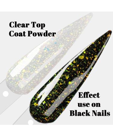 Sparkle Holographic Clear Glitter Nail Dip Powder Starter Kit - 6 Colors Opal Foils Easy for Beginners - Perfect Top Coat for Black Nail Art | SG062 - Buy Online on GoSupps.com