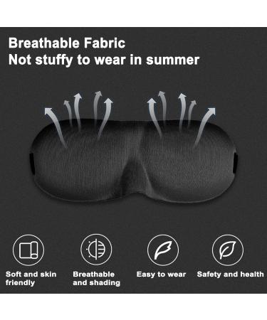 2Pcs Couples Sleep Mask Set - Adjustable Strap Eye Masks for Sleeping/Travel/Naps/Yoga/Shift Work with Earplugs - Buy Online on GoSupps.com