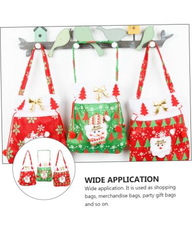 Gogogmee Santa Present 3pcs Christmas Candy Bag Candy Bags Christmas Tote Bags Xmas Bags Bag Backpack Decorate - Buy Online on GoSupps.com